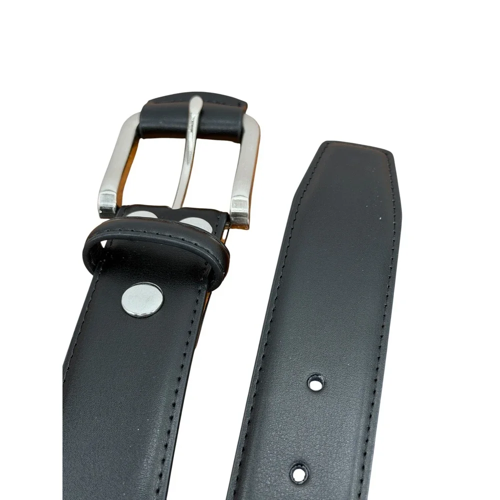 Bulliant Leather Belt Men SZ 52 Black Classic Office Detachable Strap Practical